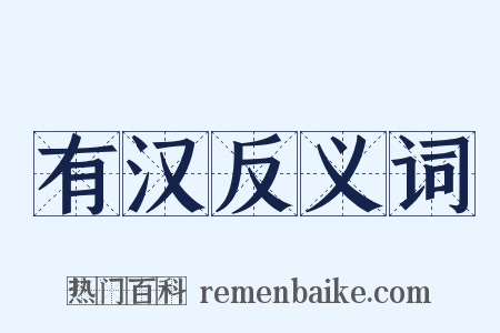 有汉反义词是什么意思的图片